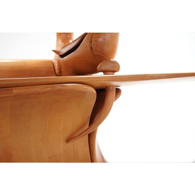 Studio Furniture Wood Bookcase in the style of Wendell Castle, 1970s For Sale - Image 4 of 18