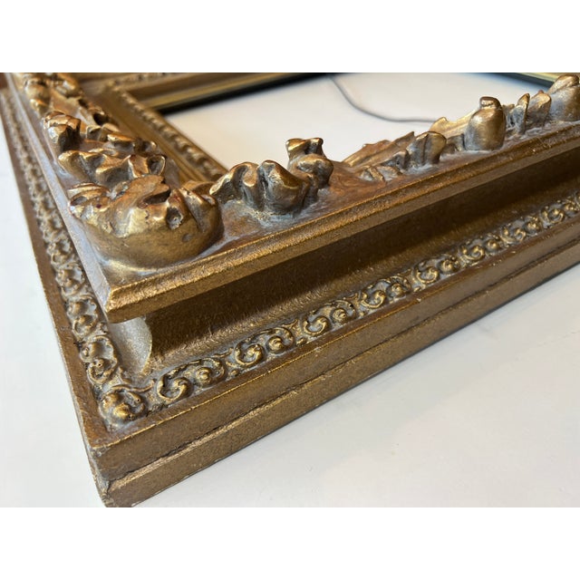 Vintage Rococo Baroque Style Gold Ornate Frame For Sale - Image 10 of 15