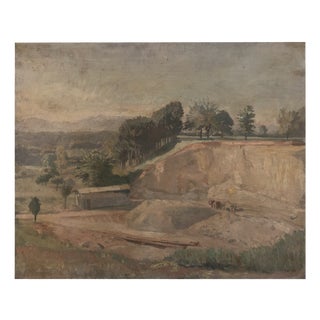 Roger Fiaux, Les Carrière, Oil on Canvas For Sale