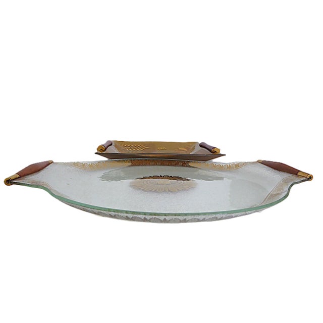Mid Century Modern two pieces serving dishes, one by Georges Briard and the square one by Colony. The Georges Briard...