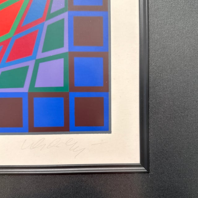 Contemporary Victor Vasarely Microcosmos Vintage Print For Sale - Image 3 of 12