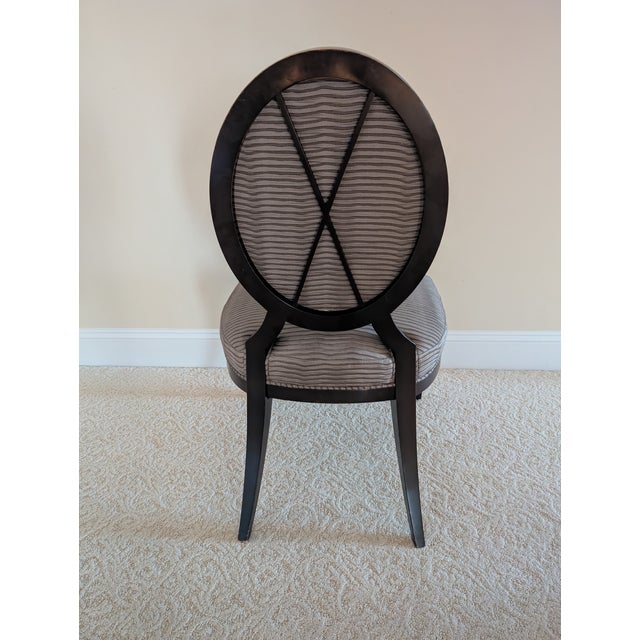 Modern 1990s Barbara Barry Oval X-Back Chair by Baker Furniture For Sale - Image 3 of 12