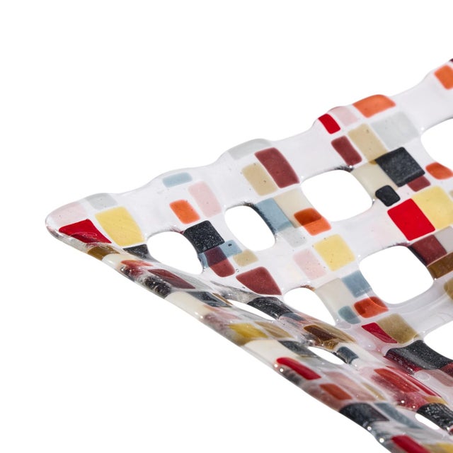 Glass Renato Foti 2006 Large Fused Glass Tray For Sale - Image 7 of 8