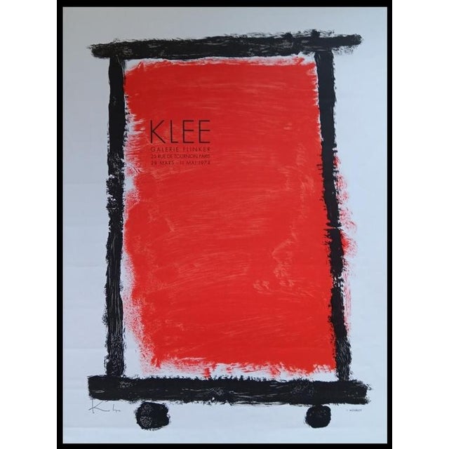 Original Paul Klee Exhibition Poster, Galerie Flinker, Paris, 1974 For Sale - Image 9 of 9