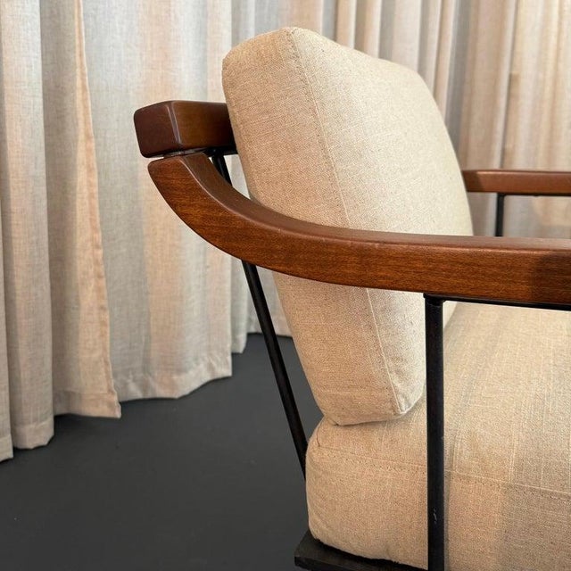 1950s Mid Century Modern Wrought Iron Lounge Chair by Richard McCarthy For Sale - Image 4 of 10