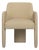 Leo Taupe Performance Vegan Leather Dining Chair For Sale