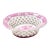 Vintage Pink Chinoiserie Reticulated Porcelain Centerpiece Bowl / Decorative Fruit Bowl For Sale