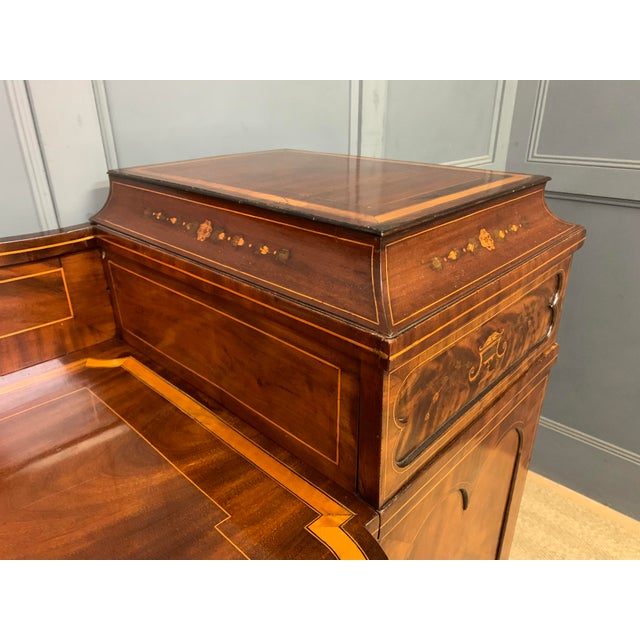 George III Inlaid Mahogany Pedestal Sideboard, 1800 For Sale - Image 17 of 18