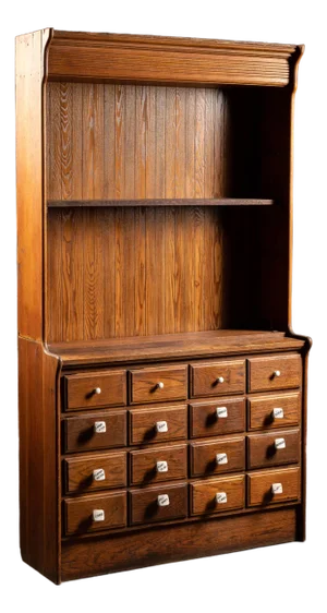 Early 20th Century American Wooden Apothecary Hutch