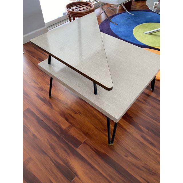 1960s Mid Century Modern Atomic Retro Step Table For Sale - Image 5 of 8