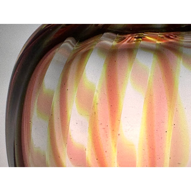 Early Studio Glass Art Vase by Tchai Munch for Ebeltoft Glas, Denmark 1980s For Sale - Image 6 of 14