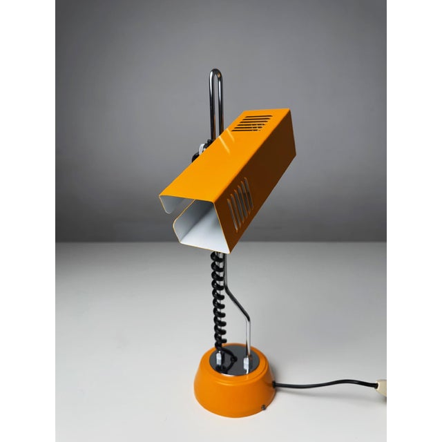 Goldenrod Vintage Italian Table Lamps, 1970s, Set of 2 For Sale - Image 8 of 18