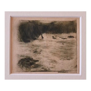 Adolf Hiremy, The Sea, Etching, Early 20th-Century For Sale