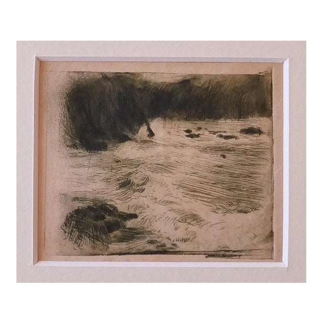 Adolf Hiremy, The Sea, Etching, Early 20th-Century For Sale