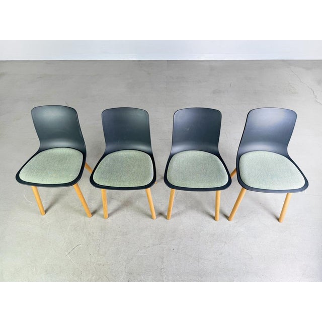 Hal Chairs in Wood with Seat Cushions by Jasper Morrison for Vitra, Set of 4 For Sale - Image 5 of 10