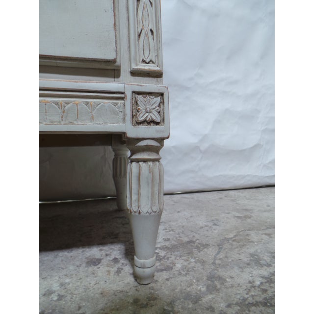 Wood Swedish Gustavian Style 4 Door Hutch For Sale - Image 7 of 8