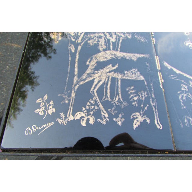 Ceramic and Wrought Iron Coffee Table by B. Dumas, 1950s For Sale - Image 3 of 11