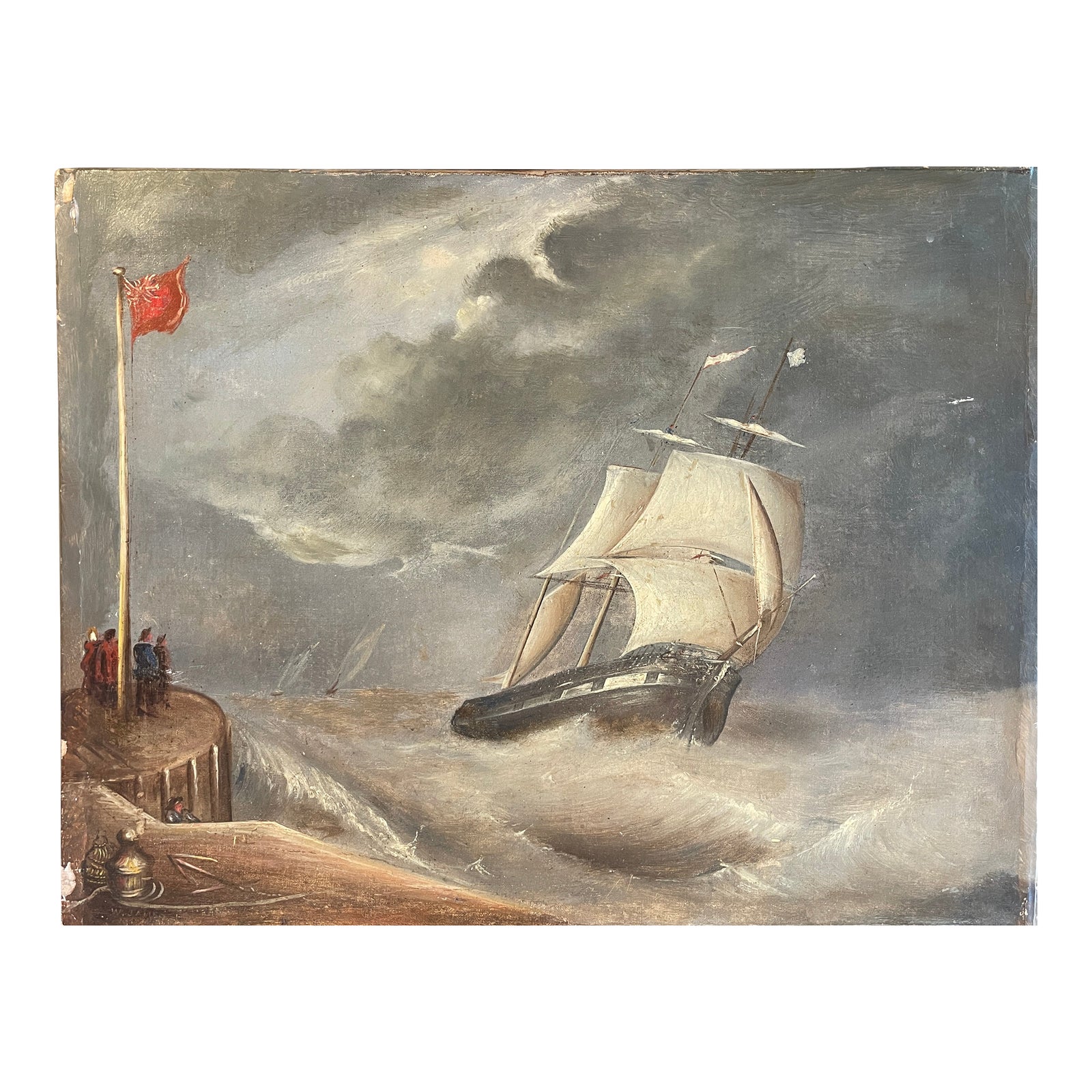 Vintage British Maritime Painting Chairish