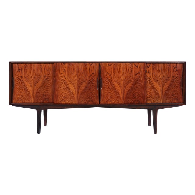 Danish Modern Brazilian Rosewood Credenza by Knud Nielsen For Sale