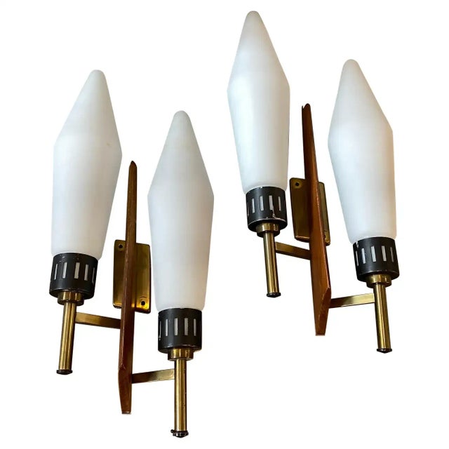 1960s Mid-Century Modern Huge Wall Sconces in the Style of Arredoluce - Set of 2 For Sale - Image 13 of 13