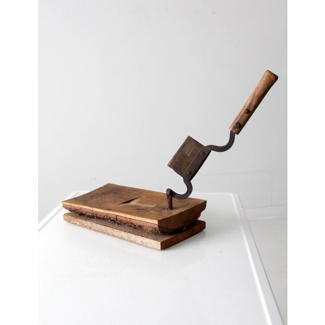 Brown Antique Tobacco Cutter Tool For Sale - Image 8 of 12