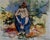Wrung by Jaclyn Alderete | Oil on Board Depiction of a woman sitting with her head down. For Sale
