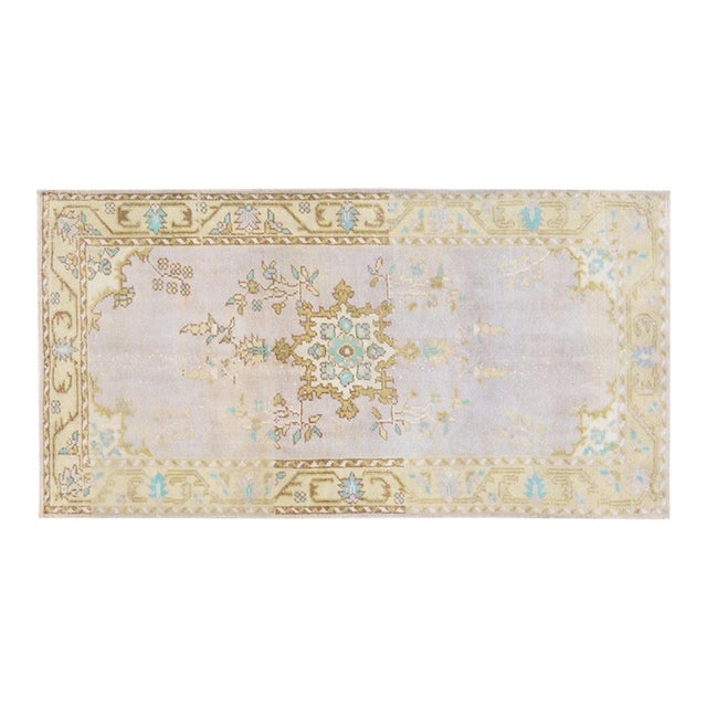 Vintage Turkish Anatolian Hand Knotted Wool Rug,3'4"X6'5" For Sale