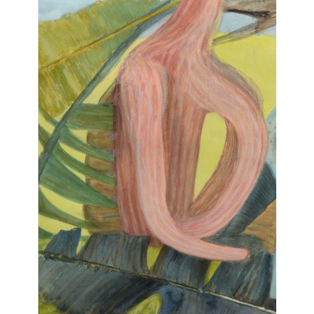 Modern Tropical Abstract -- "Spires Ii" by Claire Wolf Krantz For Sale In Monterey, CA - Image 6 of 8