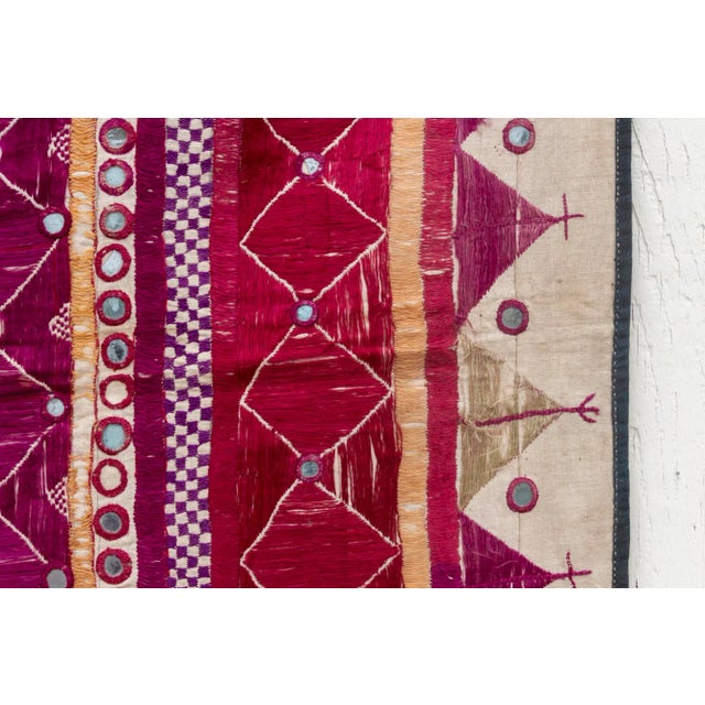 Antique Kutch Silk Embroidered Wall Art For Sale In Los Angeles - Image 6 of 9