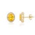 1.92carats Natural Yellow Sapphire Stud Earrings With Diamonds in 14k Gold- A Pair For Sale In New York - Image 6 of 10