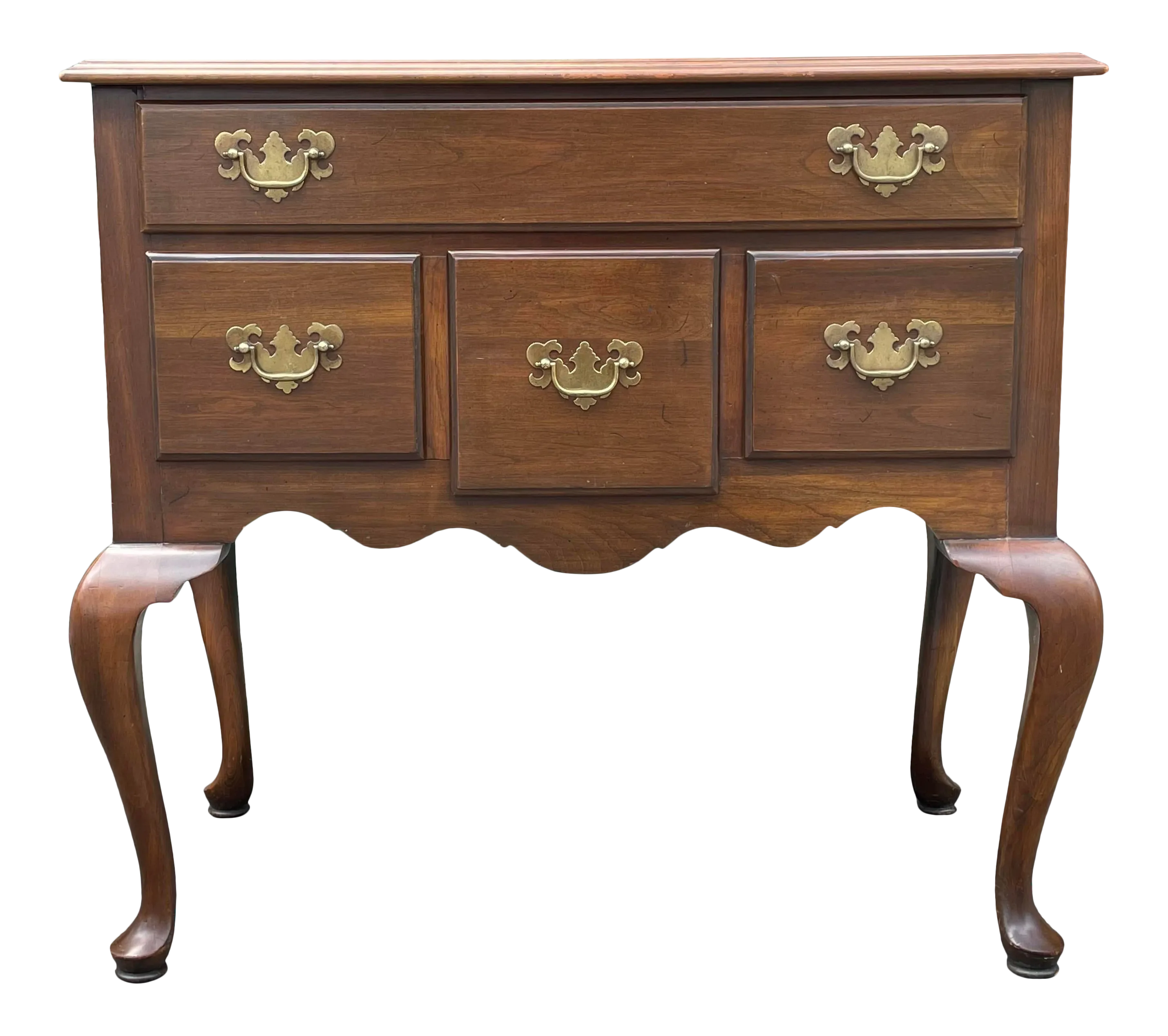 Ethan Allen Georgian Court Lowboy Dresser | Chairish