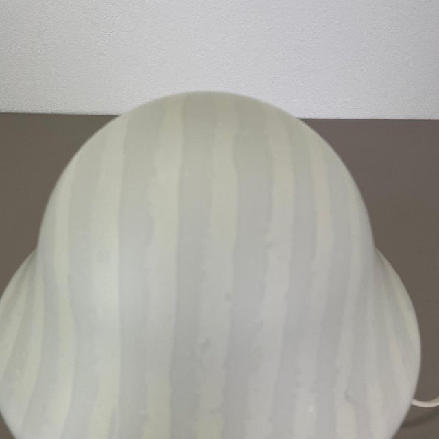 White Glass Mushroom Zebrano Desk Light from Peill & Putzler, Germany, 1970s For Sale - Image 8 of 18