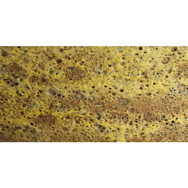 Gertrud and Otto Natzler Important Large Sulphur Crater Bowl 1959 For Sale - Image 4 of 9