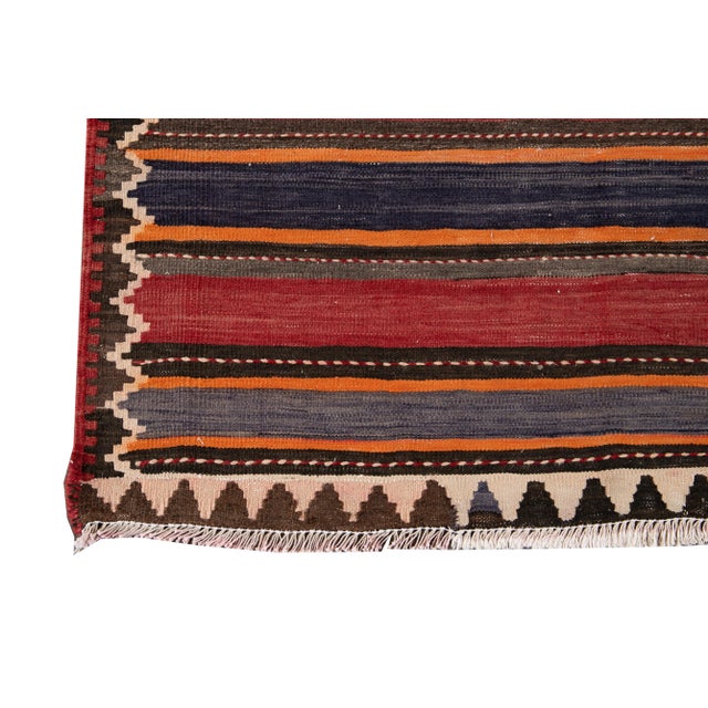 Mid-20th Century Vintage Kilim Runner Rug 5' 2" X 10' 10''. For Sale - Image 10 of 13