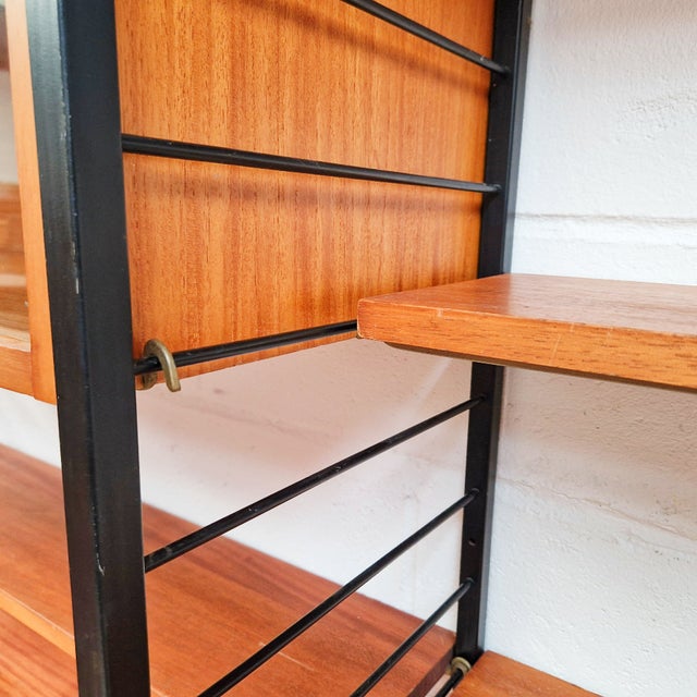 Vintage Two Bay Danish Wall Unit by Robert Heal for Heals Staples Ladderax, 1960s For Sale - Image 11 of 15