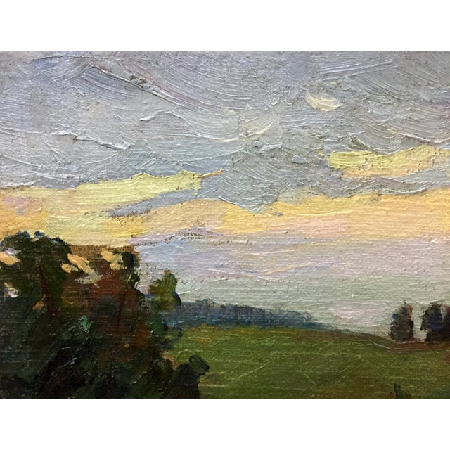 *** ABOUT THIS PAINTING *** * TITLE: "Evening landscape" * ARTISTS: Petr Alexandrovich Nilus * SIZE: 23x30 cm/'9.05x11.81...