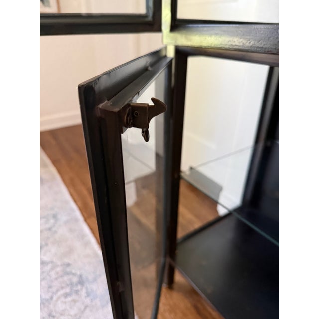 Industrial Iron & Glass Display Cabinet For Sale In Los Angeles - Image 6 of 15