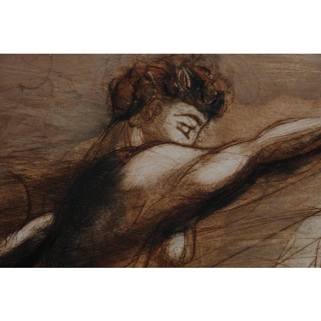 Modern Jean-Marie Guiny, Lanceur de javelot, Etching For Sale - Image 3 of 10