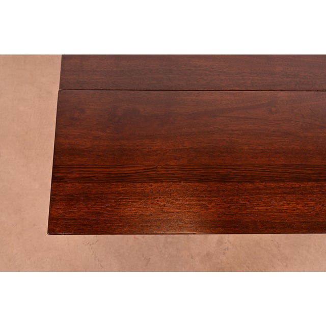 1960s Jack Cartwright for Founders Mid-Century Modern Walnut Drop-Leaf Harvest Dining Table, Newly Refinished For Sale - Image 5 of 14