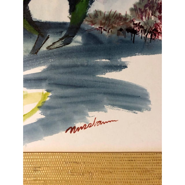 Ervin B. Nussbaum, Modernist American Judaica Painting Purim, Dancing on Haman For Sale - Image 4 of 6