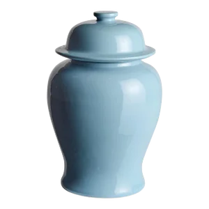 Koa Wide Lidded Ginger Jar Large, Blue