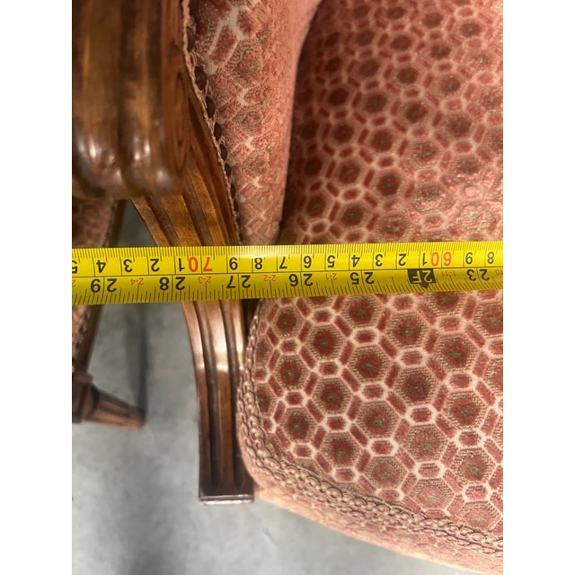 Pair Vintage Michael Taylor Designs French Louis XVI Style Barrel Back Armchairs For Sale - Image 12 of 14