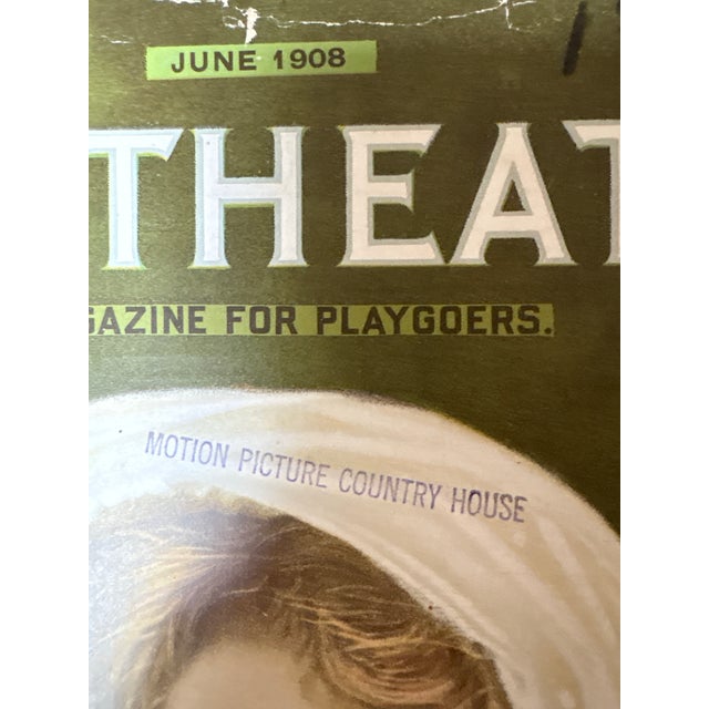 American Original June 1908 Cover From the Theatre: A Magazine for Playgoers, Featuring Actress Charlotte Walker. Unframed. 1 of 2 For Sale - Image 3 of 5