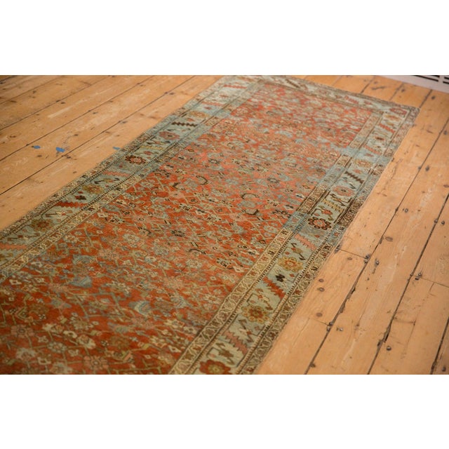 1930s Vintage Persian Bijar Herati Wool Rug Runner For Sale - Image 9 of 13