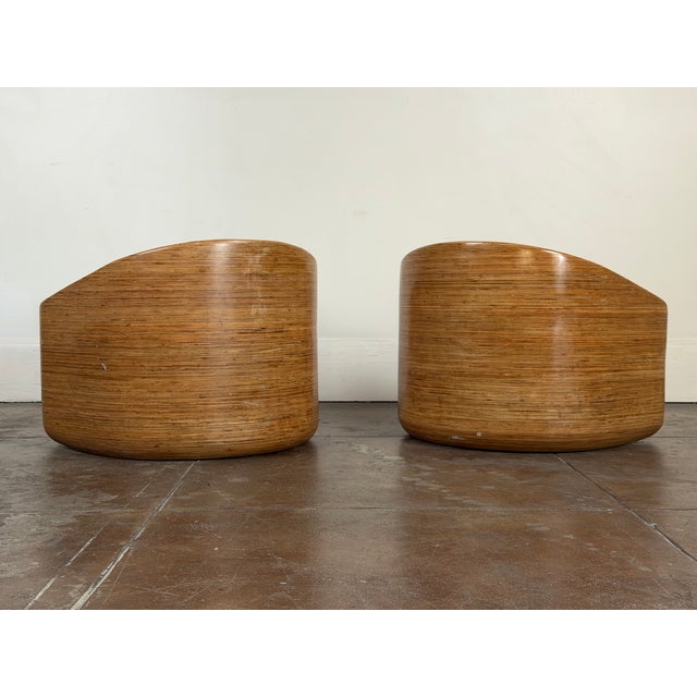 Organic Modern Stacked Plywood Lounge Chairs For Sale In Los Angeles - Image 6 of 18