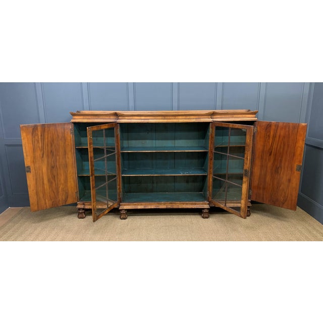 Large Burr Walnut Bookcase, 1900 For Sale - Image 14 of 18