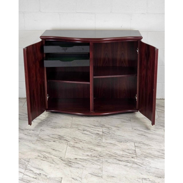 Brown Late 20th Century Danish Rosewood Server by Skovby For Sale - Image 8 of 10
