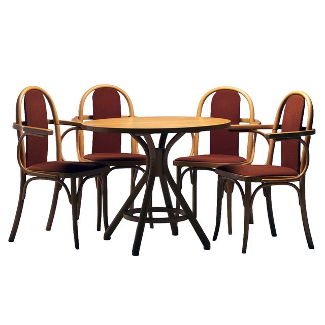 Wood Dining Set from TON, 1970s, Set of 5 For Sale - Image 7 of 7