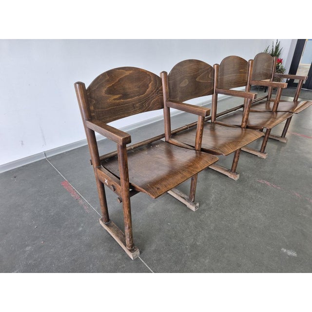 Vintage Cinema Bench, 1950s For Sale - Image 9 of 14