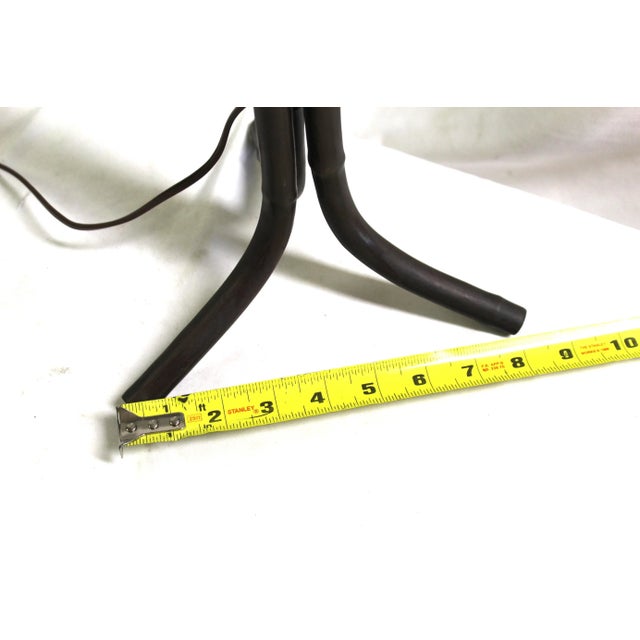 Mid-Century Modern 1990s Bamboo Design Table Lamp Bronze For Sale - Image 3 of 7